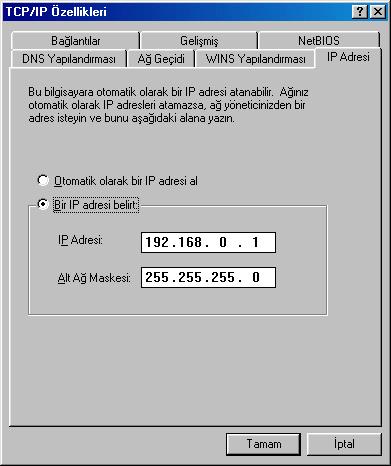 TCP/IP zellikleri